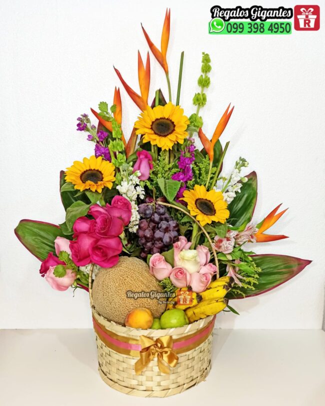 Arreglo floral con frutas (fruti lover)