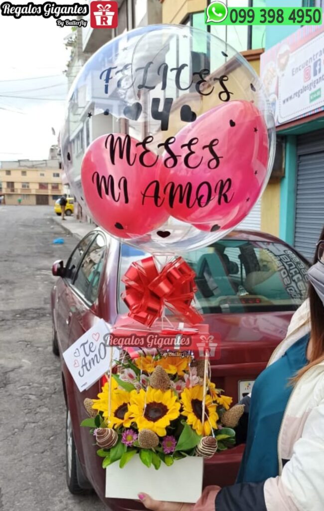 Arreglo floral con luces (Petalos de amor), dia de la mujer, luces, regalos