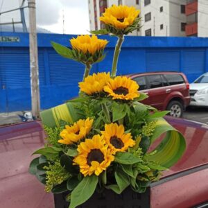 Arreglo floral girasoles 026